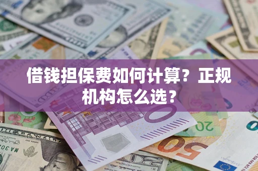 武汉借钱担保费如何计算？正规机构怎么选？