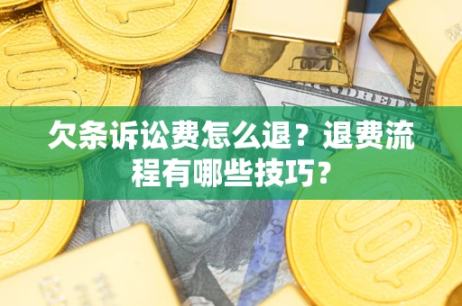 武汉欠条诉讼费怎么退？退费流程有哪些技巧？