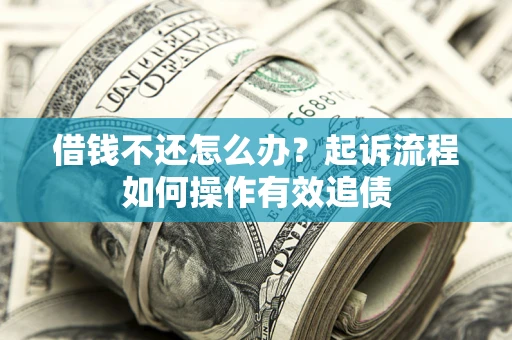 武汉借钱不还怎么办？起诉流程如何操作有效追债