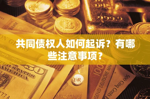 武汉共同债权人如何起诉？有哪些注意事项？